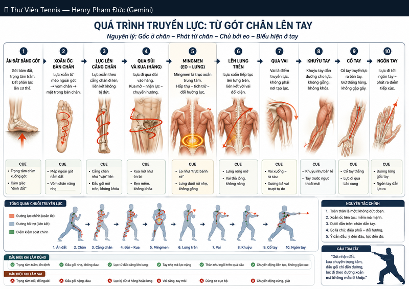 Quá Trình Truyền Lực: Từ Gót Chân Lên Tay