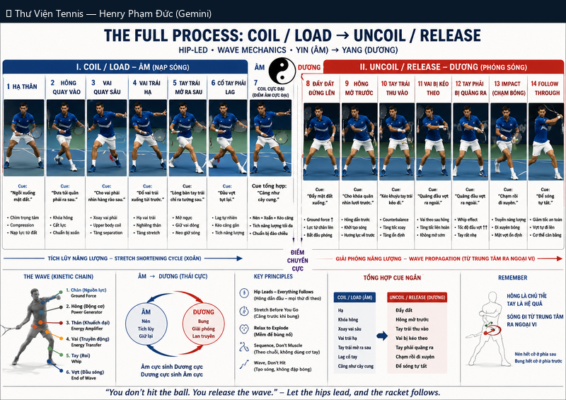 Quy Trình Hoàn Chỉnh: Coil / Load → Uncoil / Release (Hip-Led Wave Mechanics)