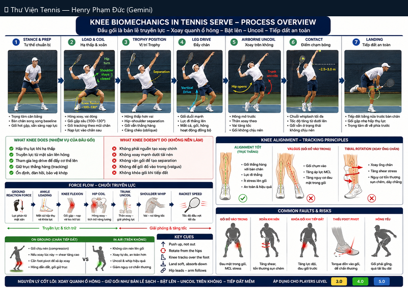 Cơ Sinh Học Đầu Gối Trong Tennis Serve – Process Overview