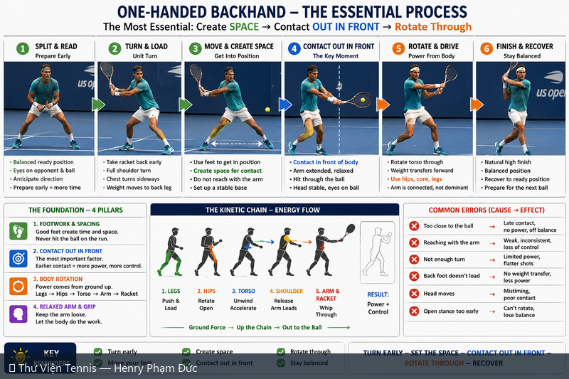 Backhand Một Tay — Quy Trình Cốt Lõi