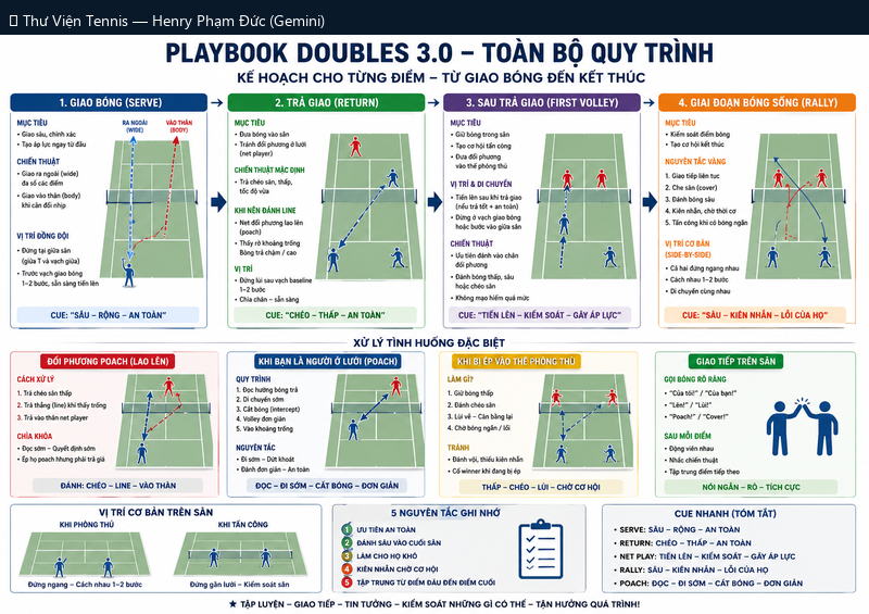 Playbook Đánh Đôi 3.0 – Toàn Bộ Quy Trình (Từ Giao Bóng Đến Kết Thúc)